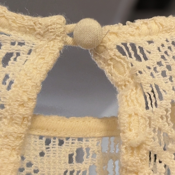 Dreamy Bohemian: Cream Lace Bell Sleeve Mini (American Eagle) (XXS) - Picture 10 of 11